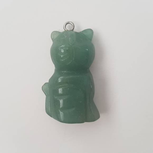 Hand Crafted Jewelry - NEW Jade Cat Pendant